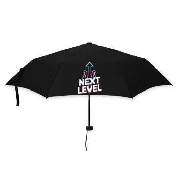 Next Level Gamer Pixel Retro Aufstieg Pfeile - Regenschirm (klein) - Schwarz - Vorne