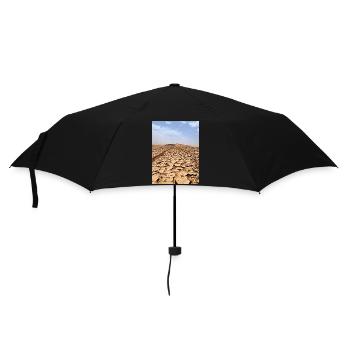 Sable désertique et traces de véhicules - Parapluie standard - noir - Devant