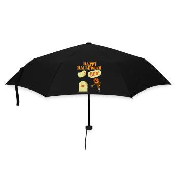 Halloween Cartoon Pumpkin Ghost - Umbrella (small) - black - Front