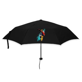 Skateboard Sprung Neon Splash - Regenschirm (klein) - Schwarz - Vorne