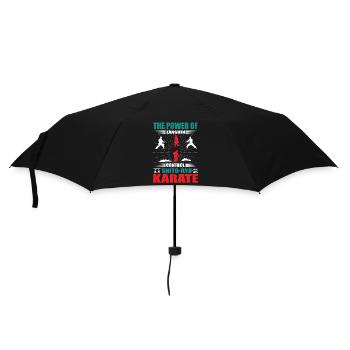 Shito-Ryu Karate Zanshin Design - Regenschirm (klein) - Schwarz - Vorne