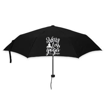 Worry less yoga more - Umbrella (small) - black - Front