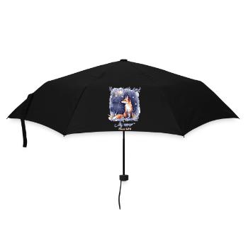Fox Bible Verse Christian - Umbrella (small) - black - Front