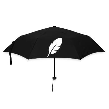 Feder - Regenschirm (klein) - Schwarz - Vorne