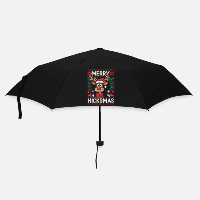 Rentier Rudolph Rote Nase - Weihnachtsgeschenk - Regenschirm (klein) - Schwarz