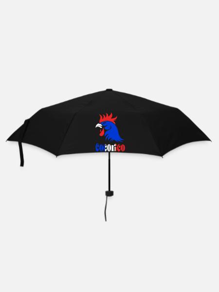 Coq bleu blanc rouge - Parapluie standard - noir