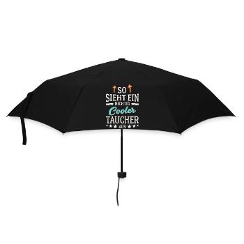 So sieht ein richtig cooler Taucher aus - Regenschirm (klein) - Schwarz - Vorne