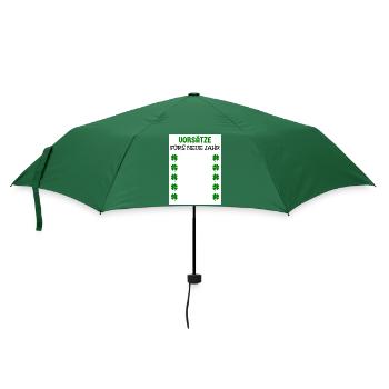Résolutions du Nouvel An Trèfles du réveillon du Nouvel An - Parapluie standard - vert bouteille - Devant