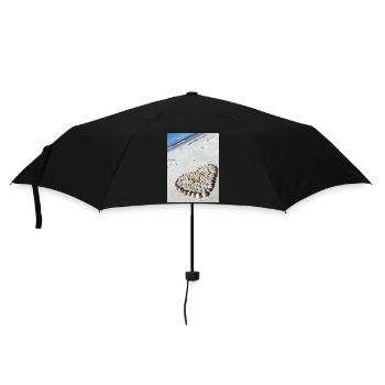 Heart of shells on the beach - Umbrella (small) - black - Front