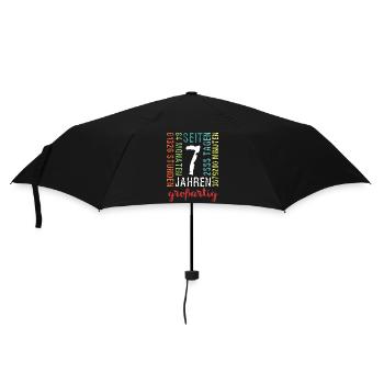 Great for 7 years - birthday seven 7. - Umbrella (small) - black - Front