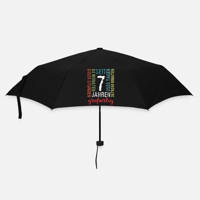Seit 7 Jahren großartig - Geburtstag sieben 7. - Regenschirm (klein) - Schwarz