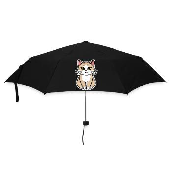 Cat Pixel Art - Umbrella (small) - black - Front