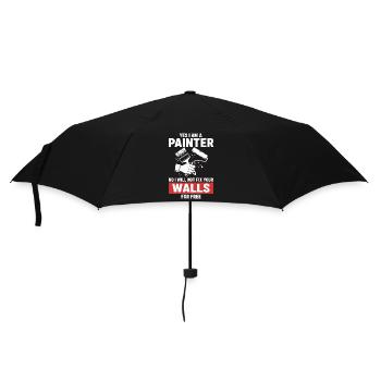Humormaler repariert, keine Wände - Regenschirm (klein) - Schwarz - Vorne