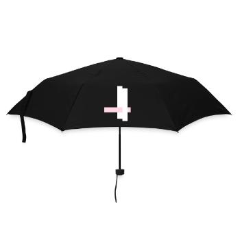 White Towers with Pink Ribbon - Umbrella (small) - black - Front