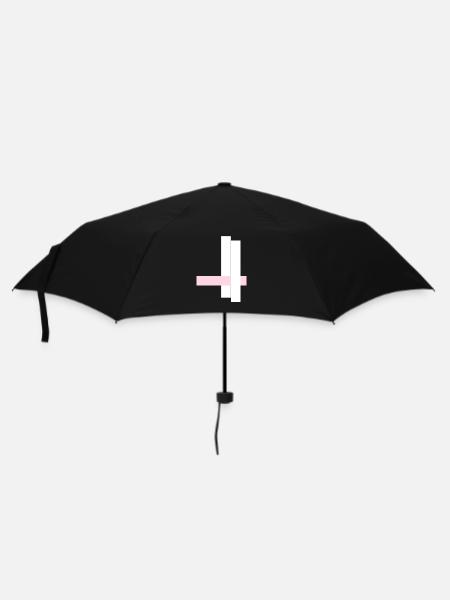 Weiße Türme mit Rosa Band - Regenschirm (klein) - Schwarz