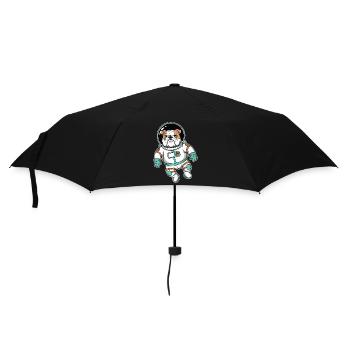 Chien Bulldog Anglais Astronaute Espace - Parapluie standard - noir - Devant