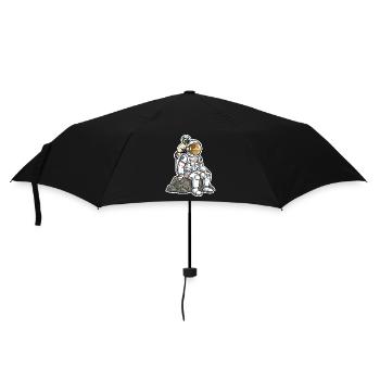 Siamese Cat Astronaut Space Companion - Umbrella (small) - black - Front
