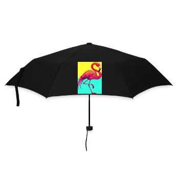 Flamant - Parapluie standard - noir - Devant