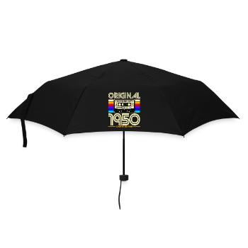 Originales Retro-Kassetten-T-Shirt der 1950er Jahre - Regenschirm (klein) - Schwarz - Vorne