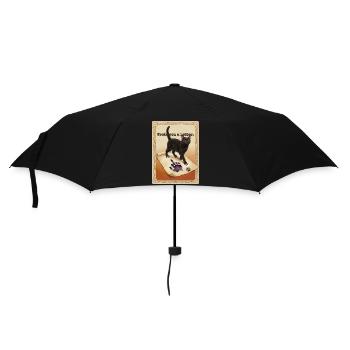 Ich habe dir einen Brief geschrieben, Katze - Regenschirm (klein) - Schwarz - Vorne
