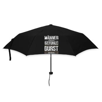 Männer haben auch Gefühle – Lustiger Humor Spruch  - Regenschirm (klein) - Schwarz - Vorne