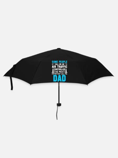 Fluglotsen Dad - Regenschirm (klein) - Schwarz