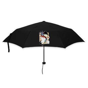 Nain de livre mignon au cœur de plume - Parapluie standard - noir - Devant