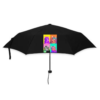 Cats American Curl Cat - Umbrella (small) - black - Front
