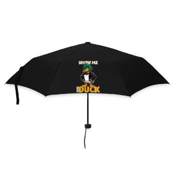 Show Me Your Duck Funny Mallard Pun - Umbrella (small) - black - Front