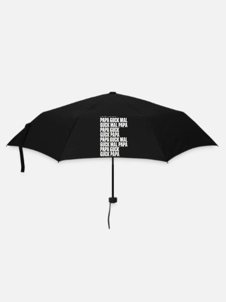 Papa Guck Mal Großbuchstaben Collage - Regenschirm (klein) - Schwarz