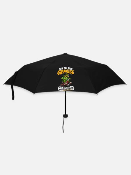 Ich bin nur Gemüse Trike Spruch - Regenschirm (klein) - Schwarz