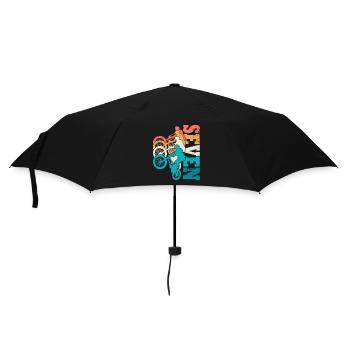 7. Geburtstag Bmx Fahrrad 7 Jahre Geschenk - Regenschirm (klein) - Schwarz - Vorne