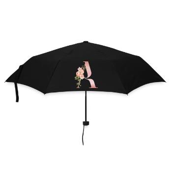 Monogramme A Florale Pastel - Parapluie standard - noir - Devant
