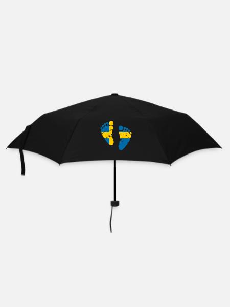 Schweden Stockholm Geschenk Heimat - Regenschirm (klein) - Schwarz