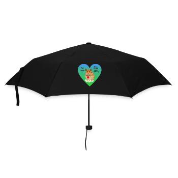 Hamster Menno Herz Mutmacher Motivation - Regenschirm (klein) - Schwarz - Vorne
