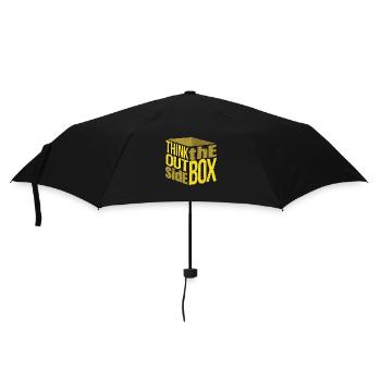 Think Outside The Box - Regenschirm (klein) - Schwarz - Vorne