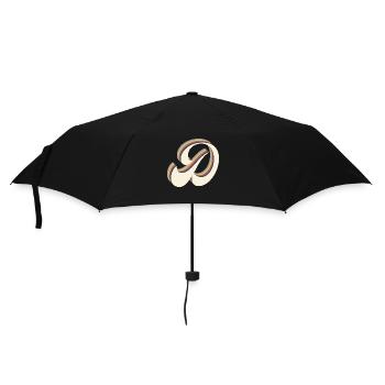 lettre d - Parapluie standard - noir - Devant