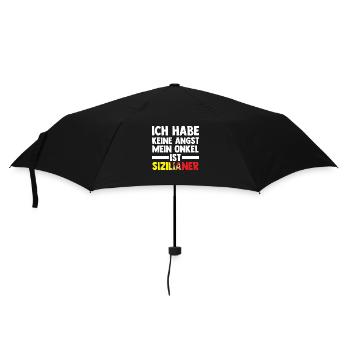Ich habe keine Angst mein Onkel ist Sizilianer - Regenschirm (klein) - Schwarz - Vorne
