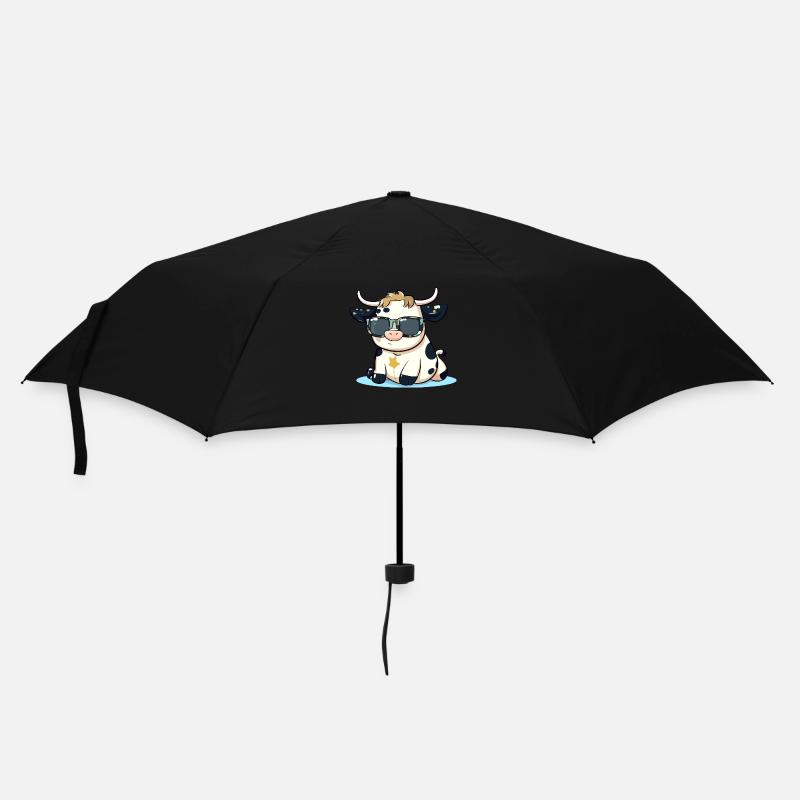 Lola die Kuh - Regenschirm (klein) - Schwarz