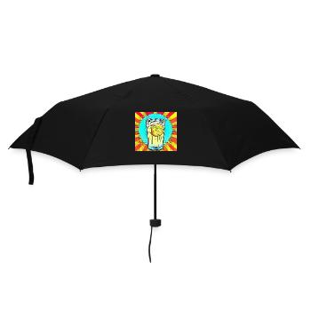 Pop Art Lemonade: A Refreshing Glass of Vibrant - Umbrella (small) - black - Front