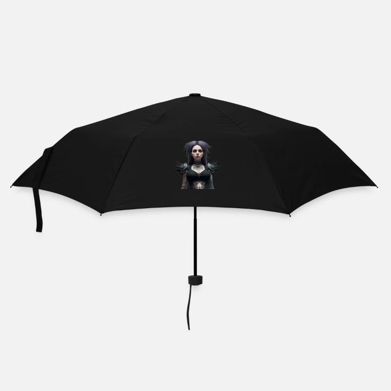 Gothic-Mädchen - Regenschirm (klein) - Schwarz