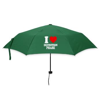 J’aime la définition Phase Coeur Drôle Drôle D’ - Parapluie standard - vert bouteille - Devant