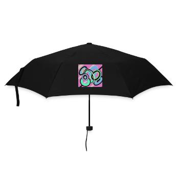 Cool Bonne humeur Rétro Pop Art Design Abstrait - Parapluie standard - noir - Devant