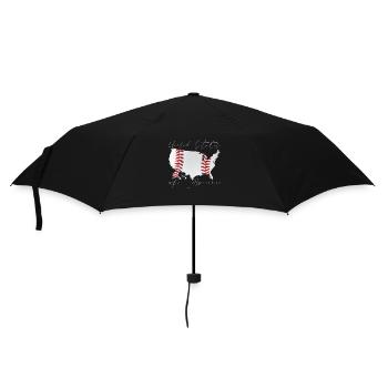 United States | real baseball | Map Script - Umbrella (small) - black - Front