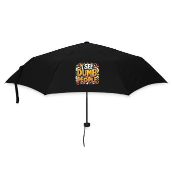 I See Dumb People 6 - Regenschirm (klein) - Schwarz - Vorne