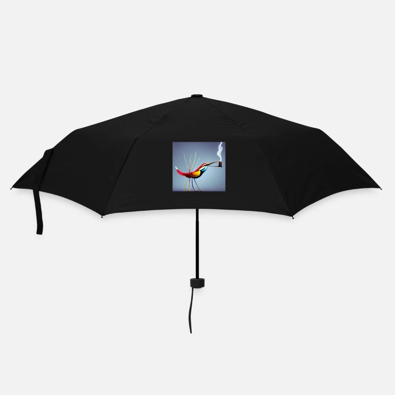 Autiactis Art - Kaffeevogel - Regenschirm (klein) - Schwarz