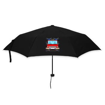 Fire engine without lettering - Umbrella (small) - black - Front