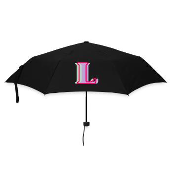 Mehrfarbiger Buchstabe l - Regenschirm (klein) - Schwarz - Vorne