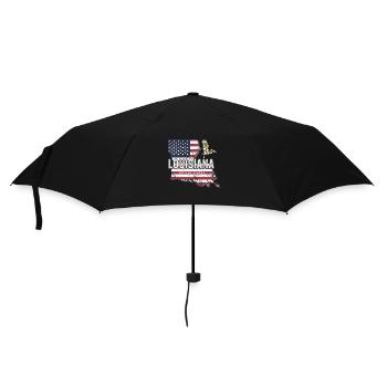 Louisiana Vereinigte Staaten Vintage Souvenir - Regenschirm (klein) - Schwarz - Vorne