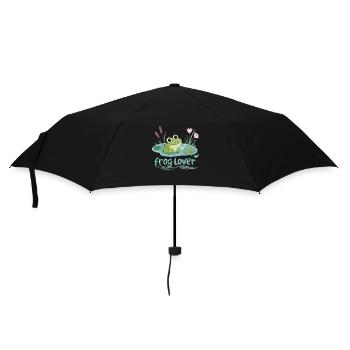 Frosch-Liebhaber - Regenschirm (klein) - Schwarz - Vorne